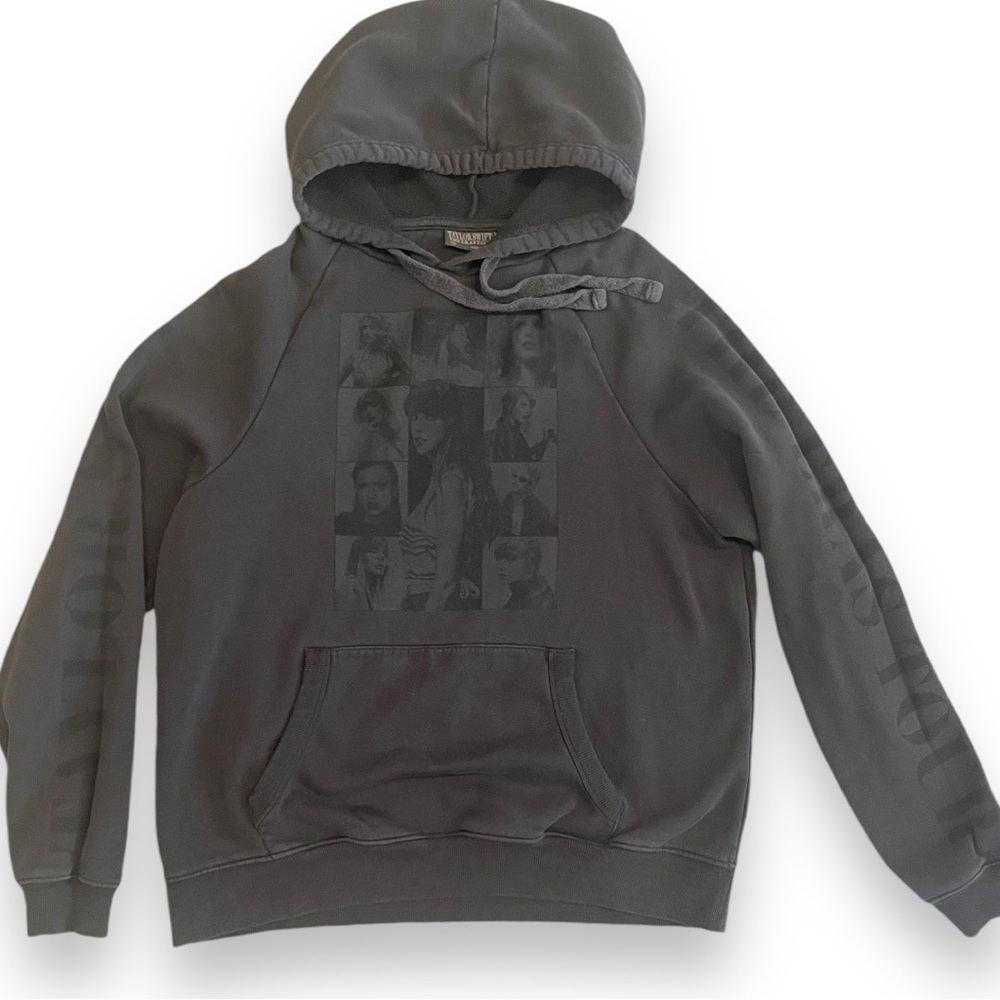 Taylor Swift Official Eras Tour merch black on black hoodie